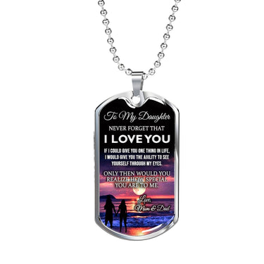 Father and Daughter Necklace Jewelry From Papa Birthday Gifts, Christmas Gifts